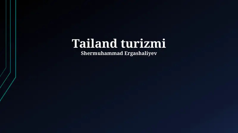 Tailand turizmi