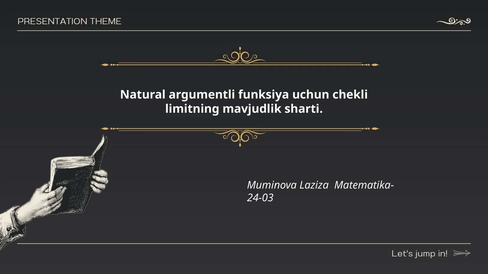 Natural argumentli funksiya uchun chekli limitning mavjudlik sharti.