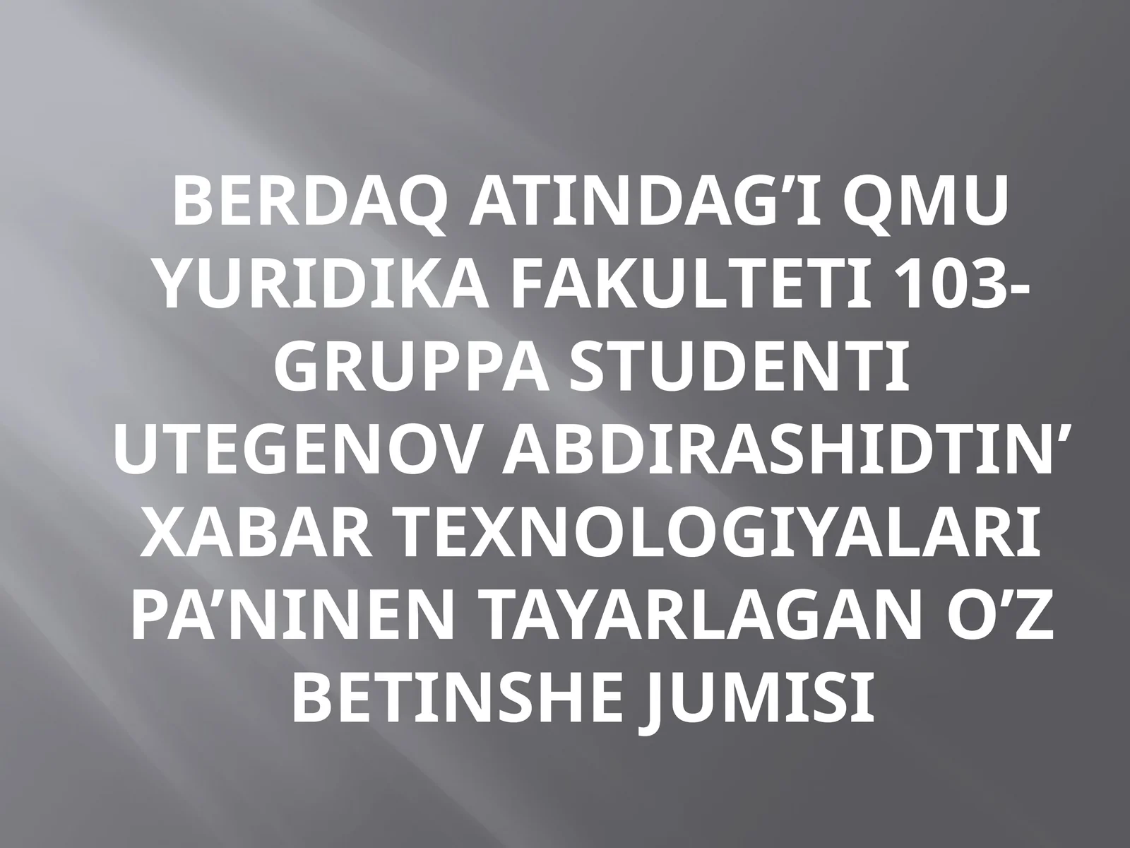 Xabar texnologiyalari