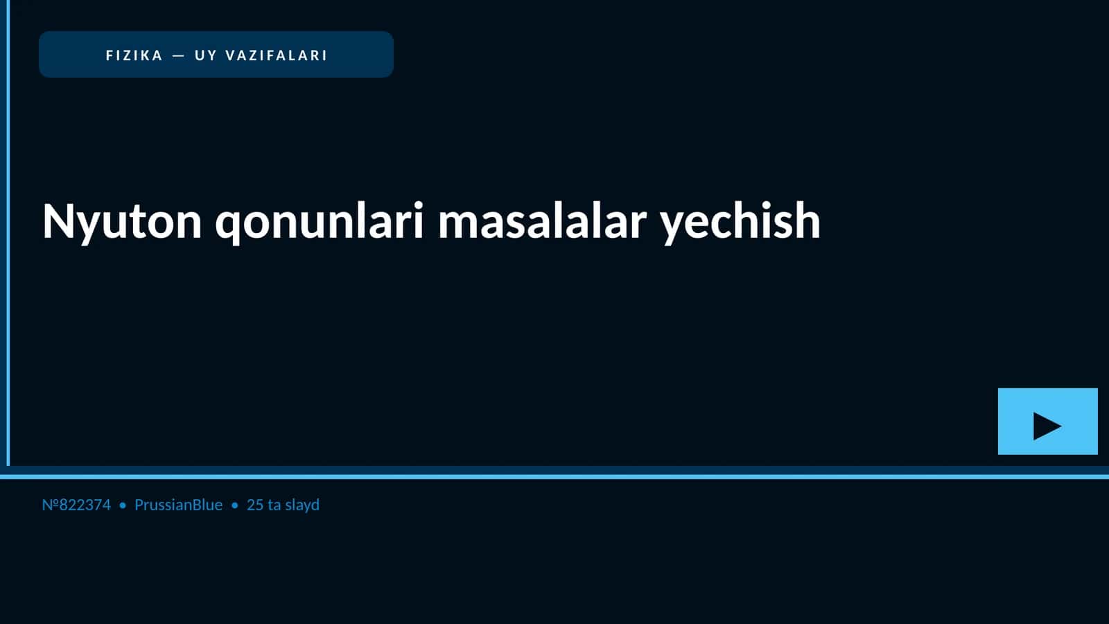 NYUTON QONUNLARI MASALALAR YECHISH