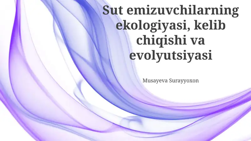 Platsentali sutemizuvchilarning kelib chiqishi va evolyutsiyasi