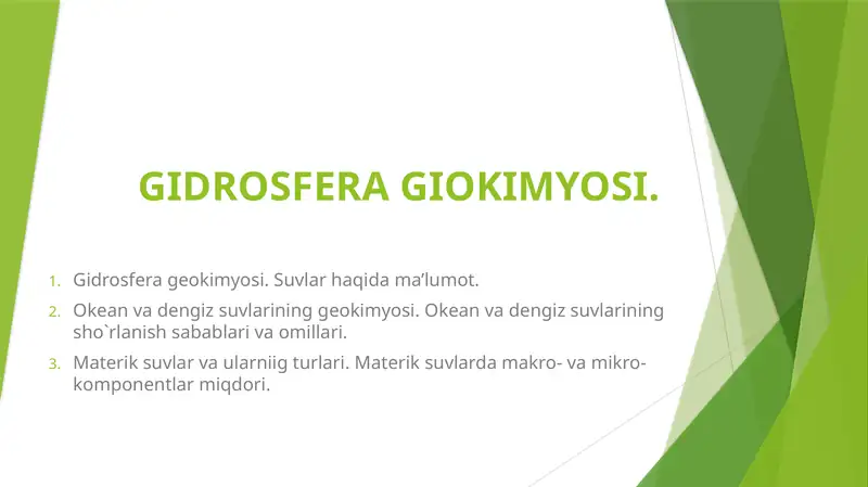 GidrosfЕra GIOKIMYOSI