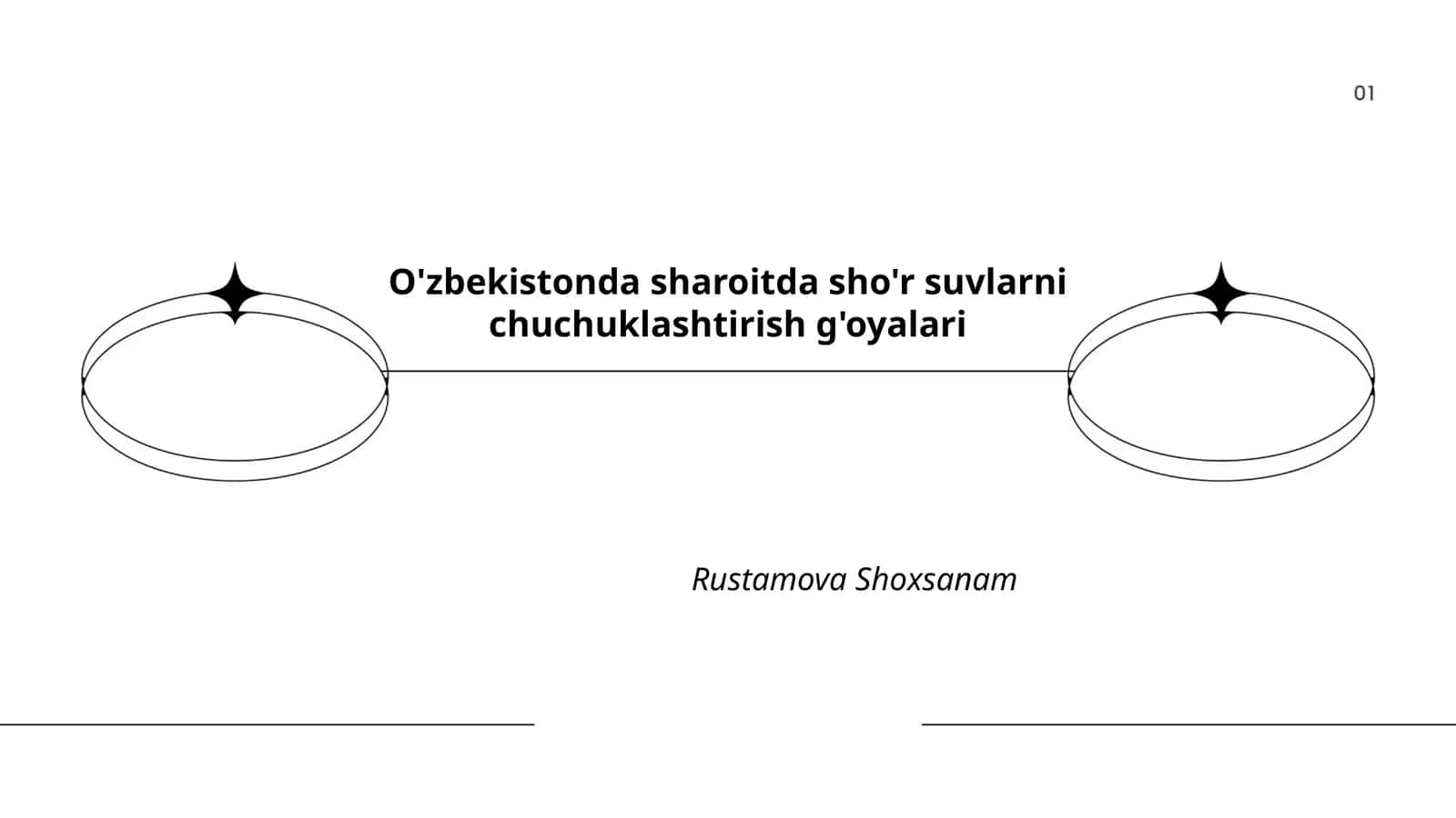O'zbekistonda sharoitda sho'r suvlarni chuchuklashtirish g'oyalari
