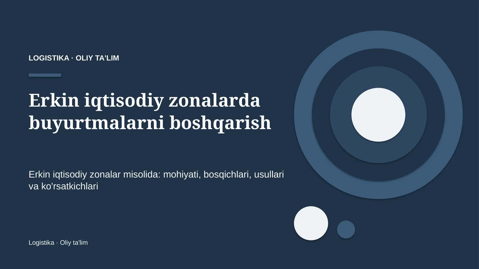 erkin iqtisodiy zonalarda buyurtmalarni boshqarish 6798
