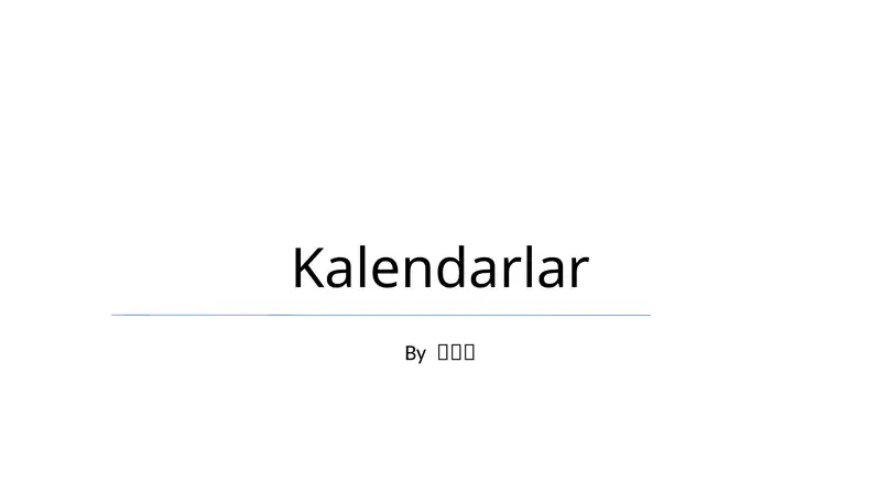 Kalendarlar