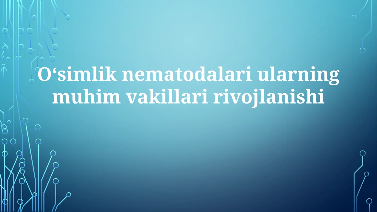 O'simlik nematodalari