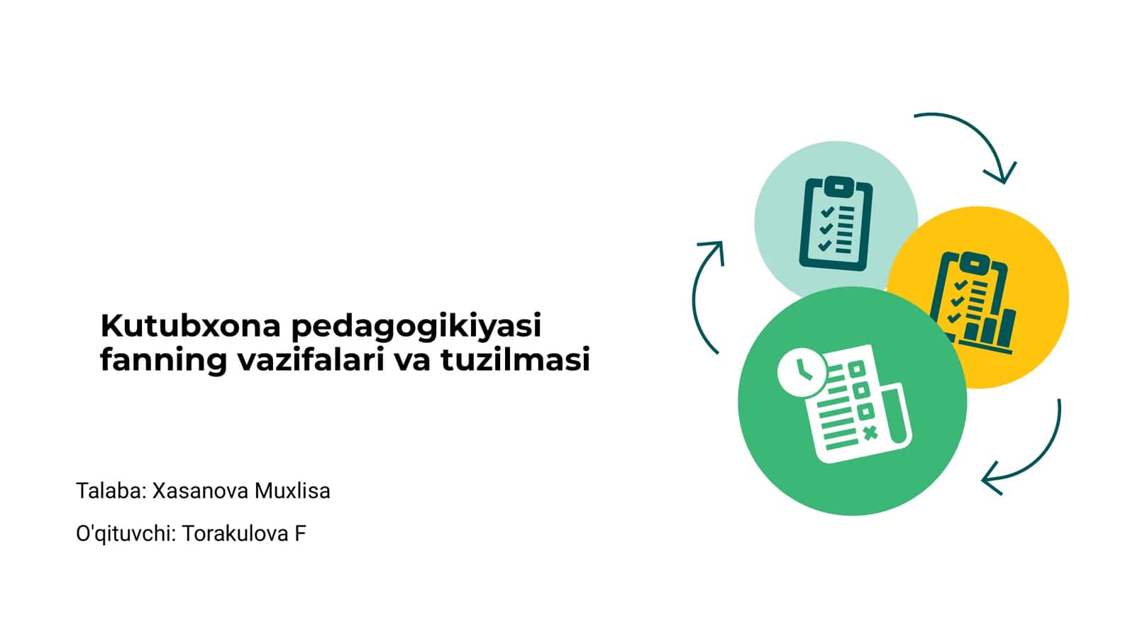 Kutubxona pedagogikiyasi fanning vazifalari va tuzilmasi