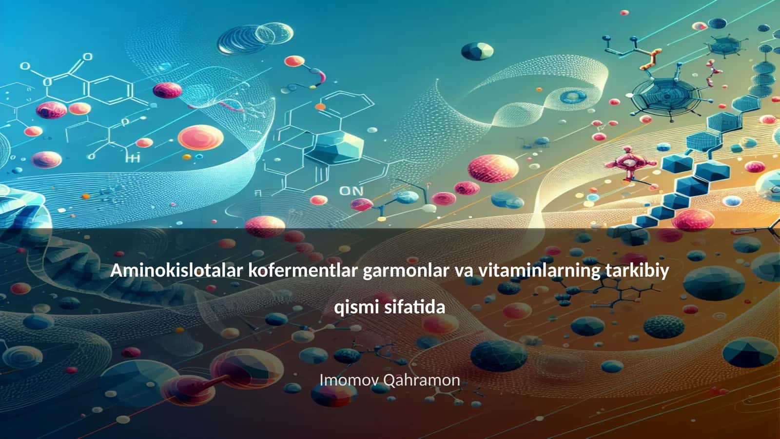 Aminokislotalar, kofermentlar, garmonlar va vitaminlarning tarkibiy qismi sifatida