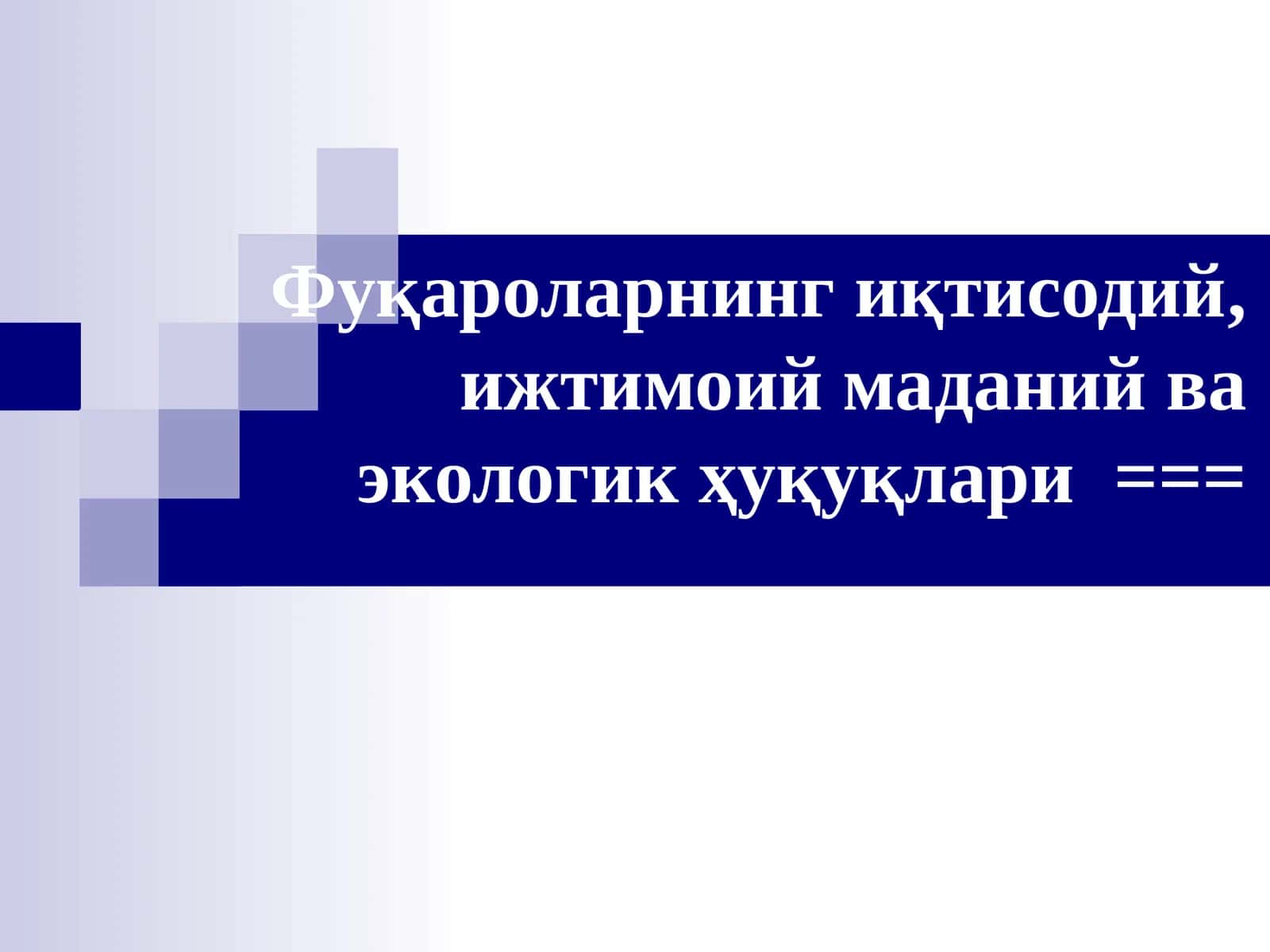 Inson huquqlari prezintatsya Slayd
