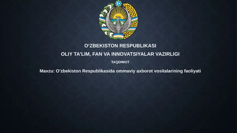 Ommaviy Axborot Vositalari