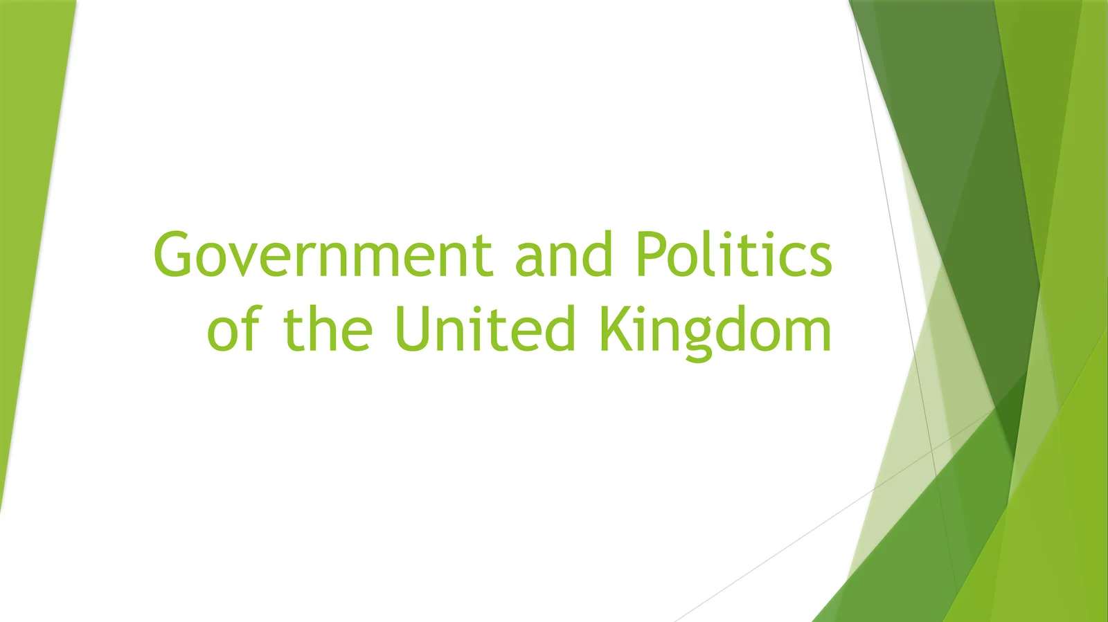 Government and Politics of the United Kingdom