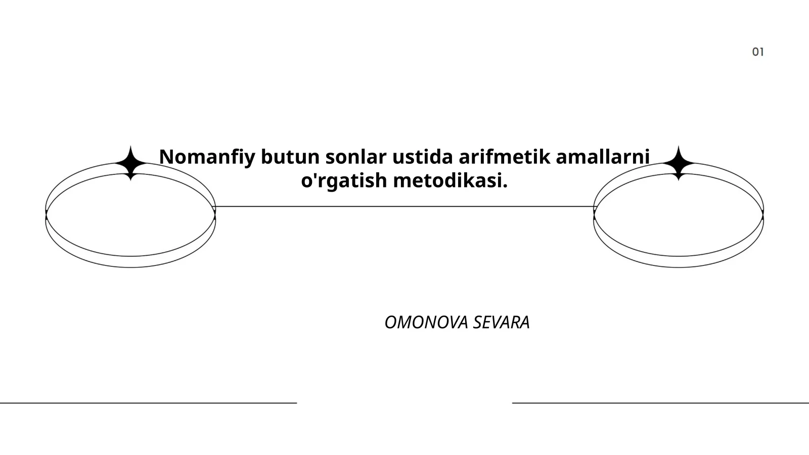 Nomanfiy butun sonlar ustida arifmetik amallarni o'rgatish metodikasi