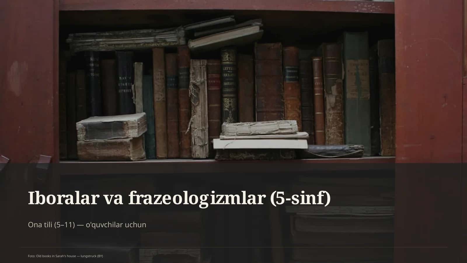Iboralar va frazeologizmlar (5-sinf)
