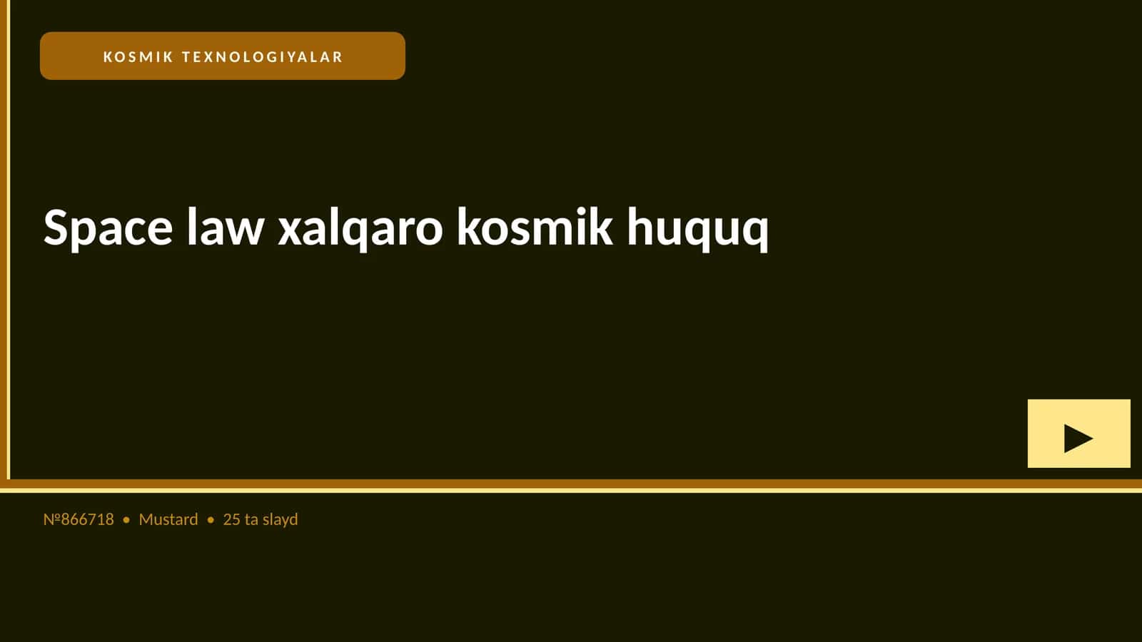 KOSMIK TEXNOLOGIYALAR