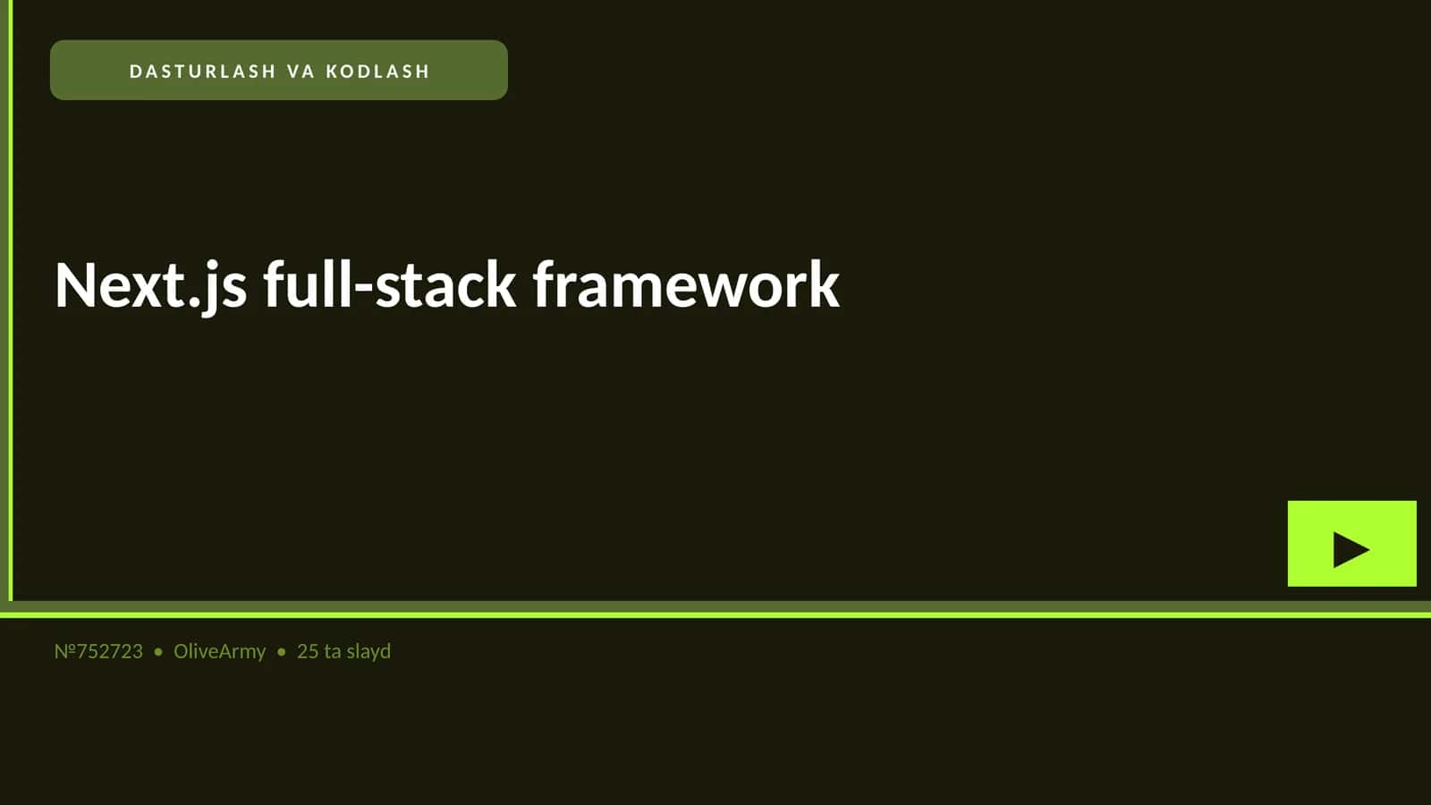 Next.js full-stack framework