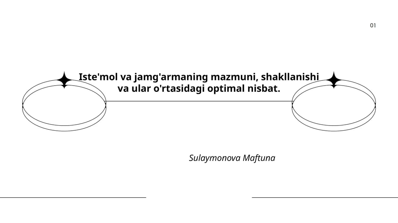 Iste'mol va jamg'armaning asosiy tushunchalari