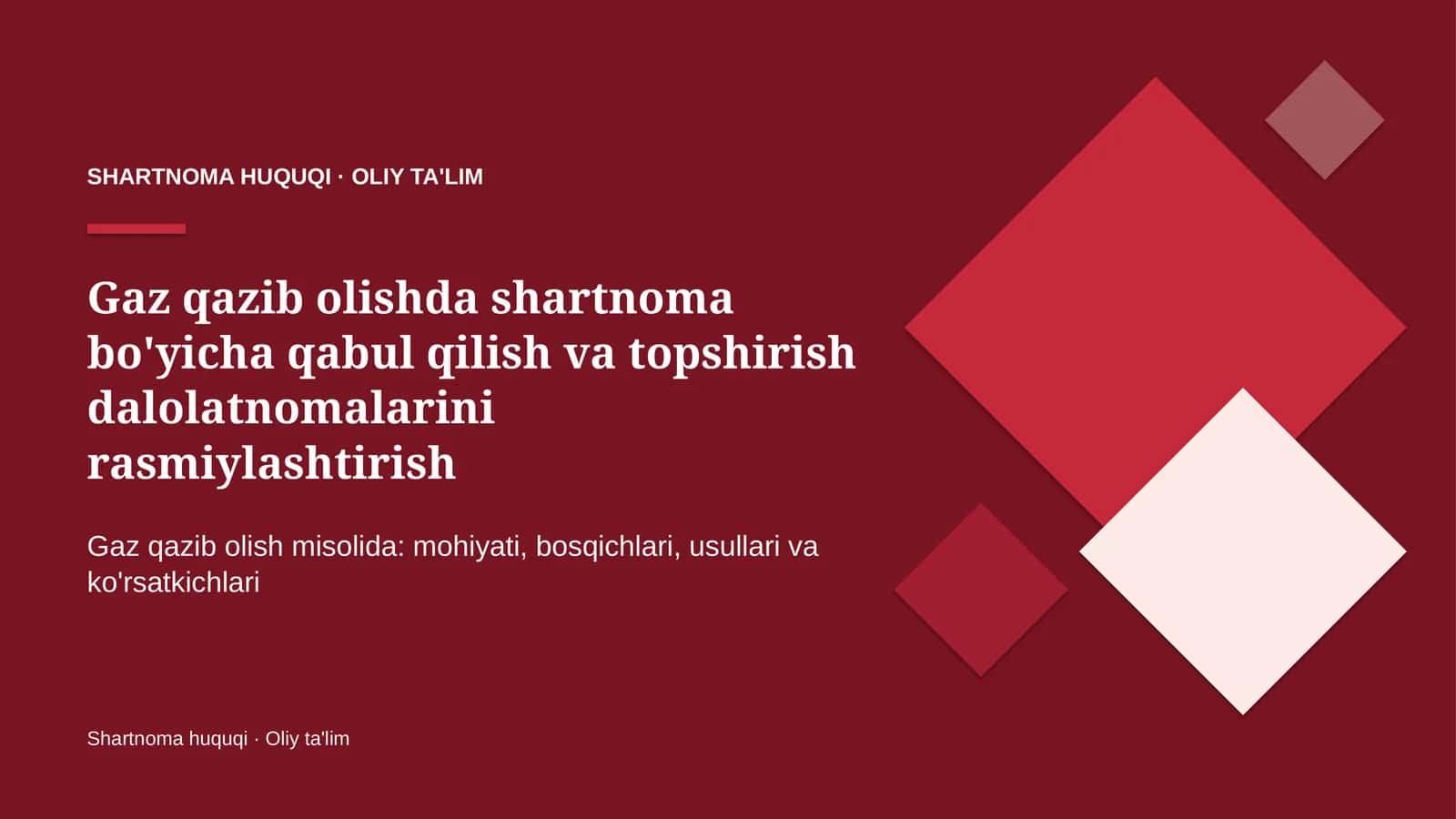 gaz qazib olishda shartnoma bo'yicha qabul qilish va topshirish dalolatnomalarini rasmiylashtirish 4374