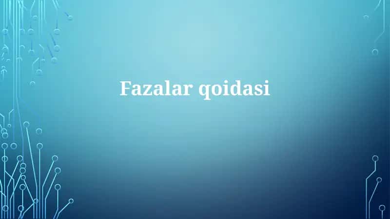 Fazalar qoidasi
