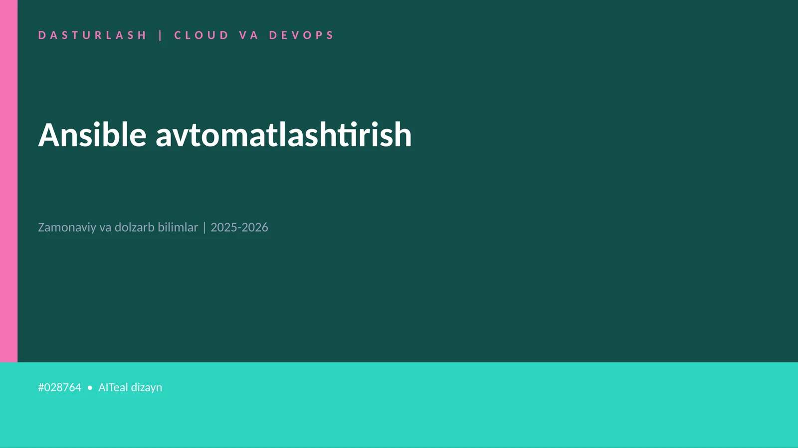 Ansible avtomatlashtirish