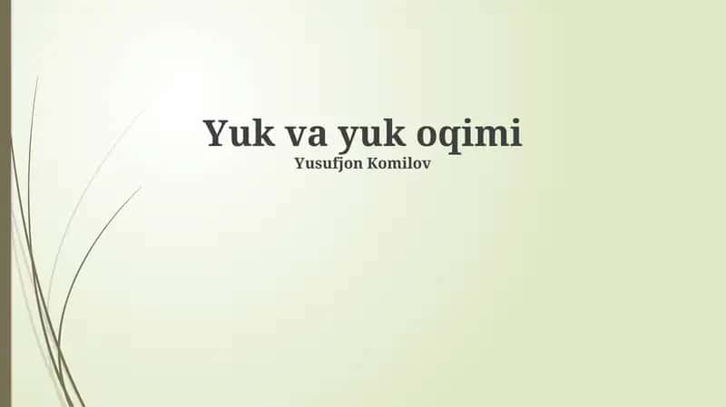 Yuk va yuk oqimi