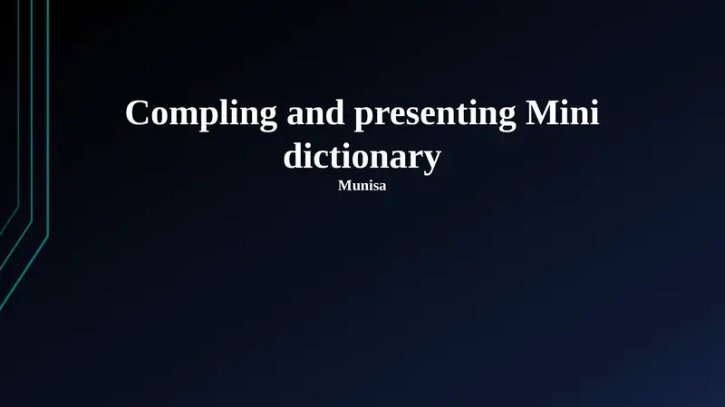 Mini-Dictionary Project