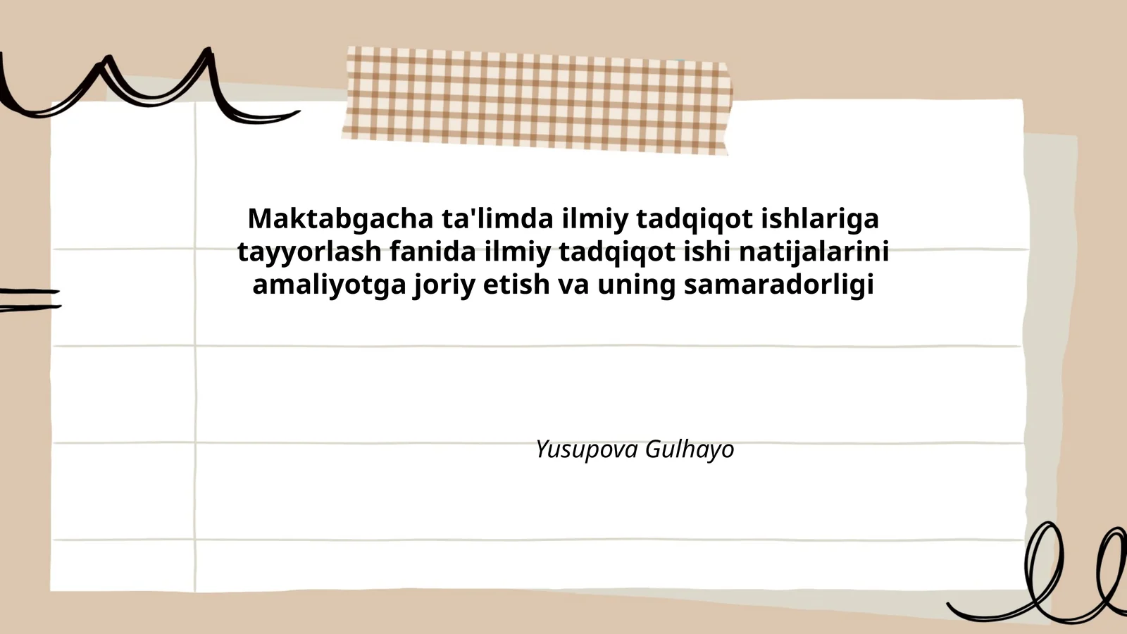 Ilmiy tadqiqot natijalarini maktabgacha ta'lim tizimiga integratsiya qilish usullari