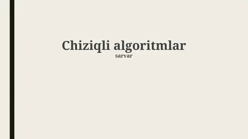 Chiziqli algoritmlar
