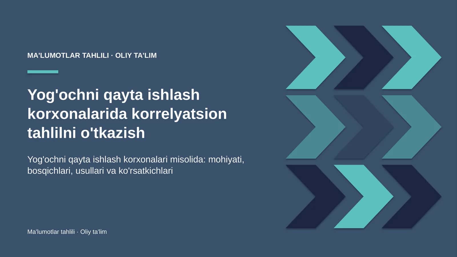 yog'ochni qayta ishlash korxonalarida korrelyatsion tahlilni o'tkazish 5559