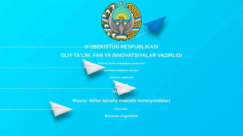 Millet falsafiy maktabi nomoyondalari