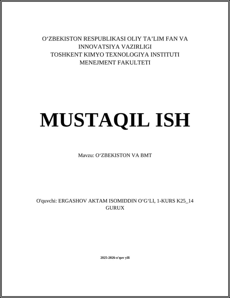 Oʻzbekistonning BMTga aʼzo boʻlish tarixi va rivojlanishi