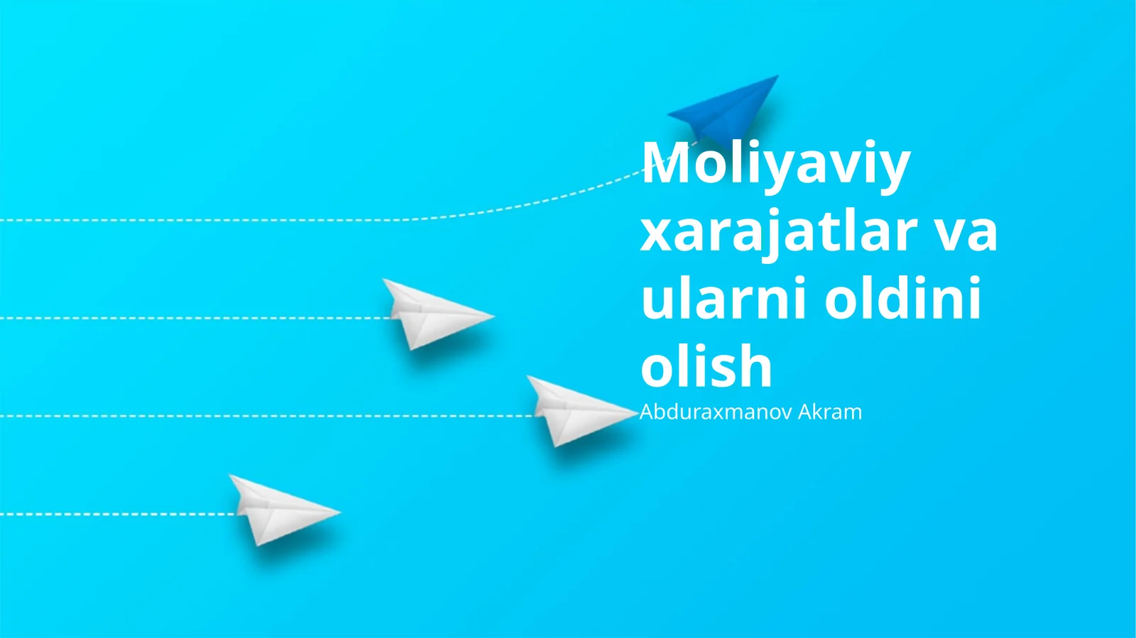 Moliyaviy xarajatlar va ularni oldini olish