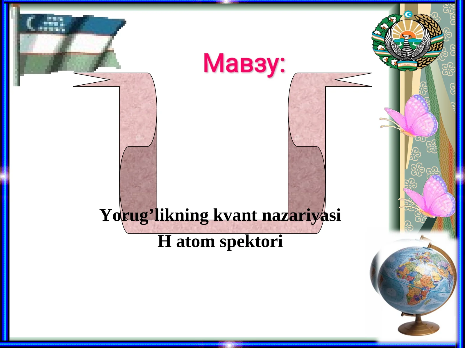 Yorug’likning kvant nazariyasi, H atom spektori