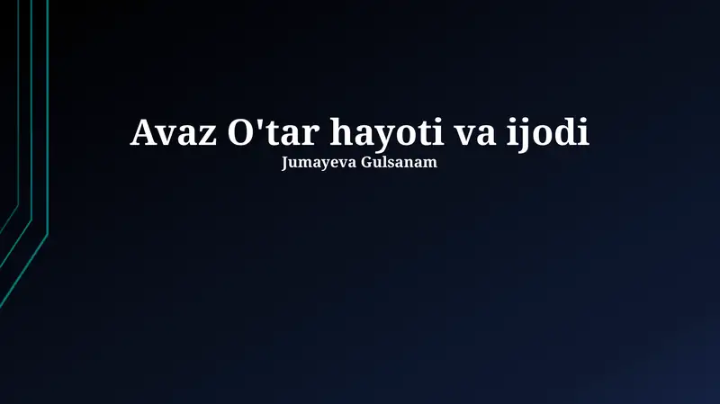 Avaz O'tar hayoti va ijodi