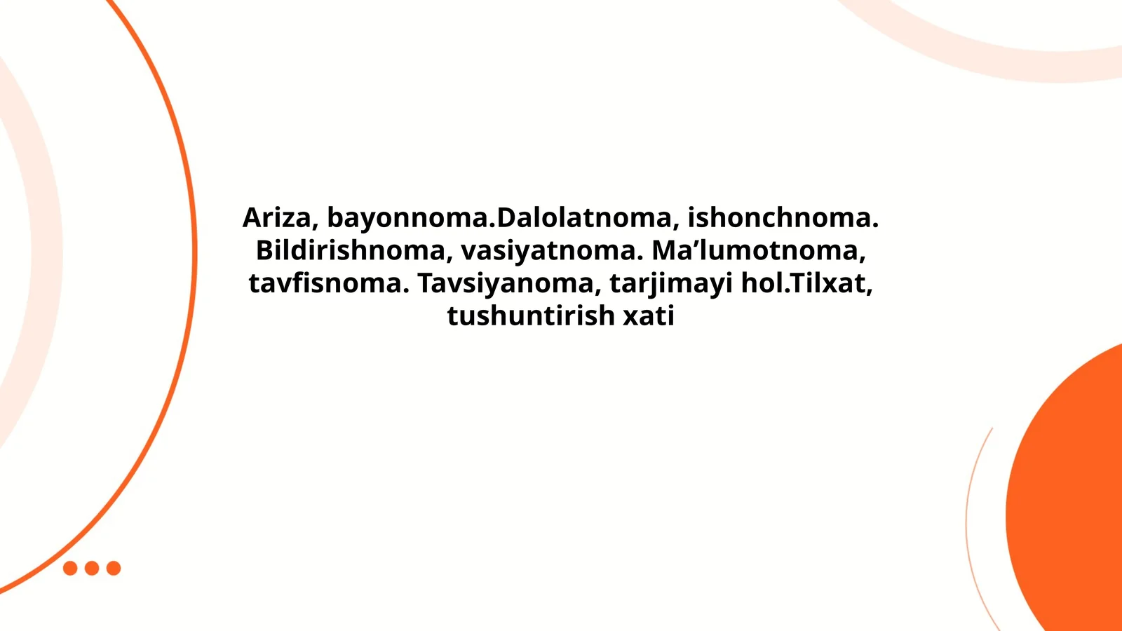 Davlat Tilida Ish Yuritish Fanidan Taqdimot Ishi