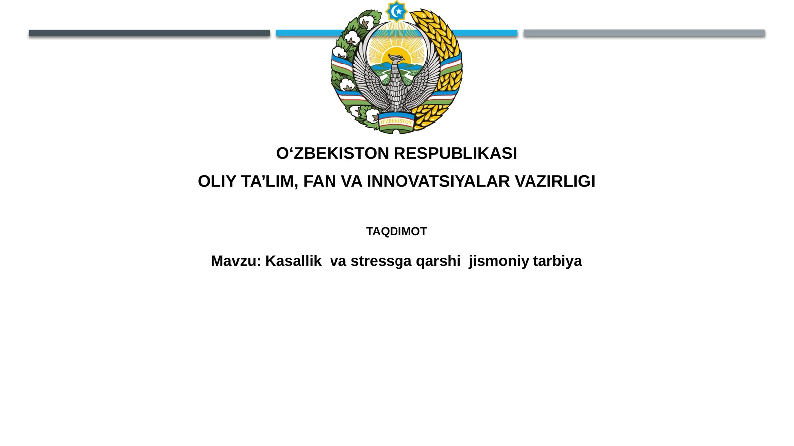Kasallik va stressga qarshi jismoniy tarbiya