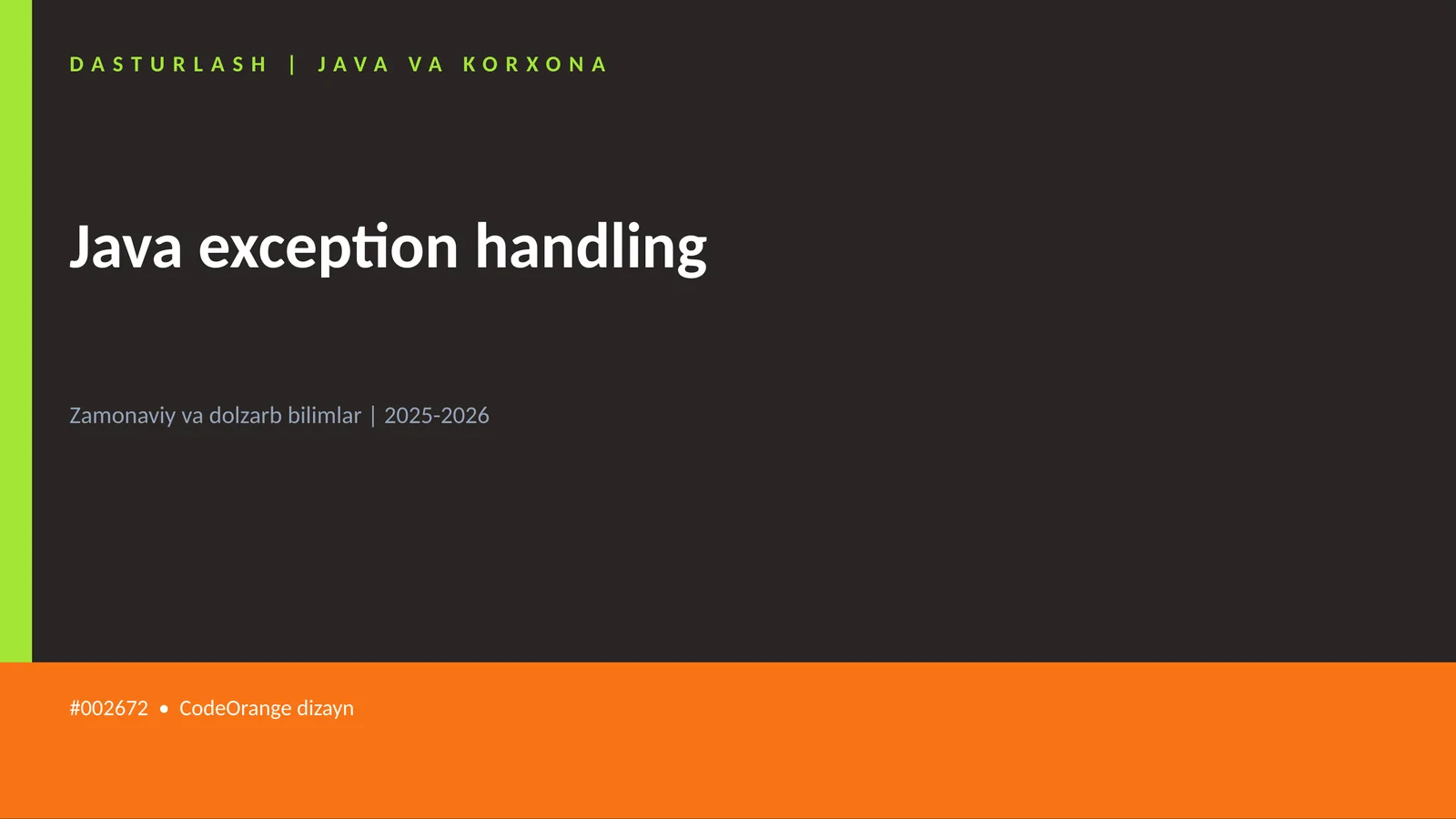 Java exception handling