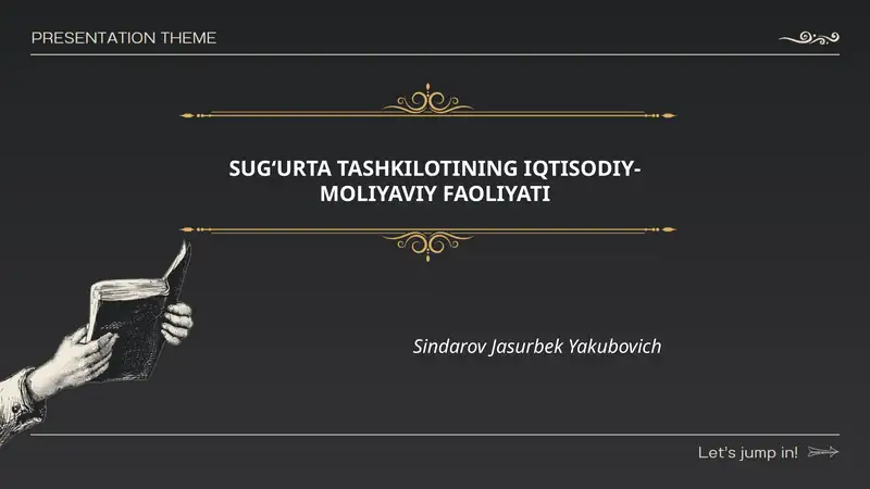 Sug‘urta tashkilotlarining iqtisodiy-moliyaviy faoliyati