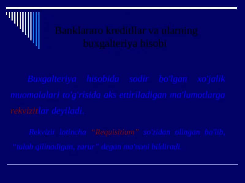 Buxgalteriyahisobidas odir bo'lgan xojalik muomalari to'g'risida aksettiriladigan ma'lumotlar