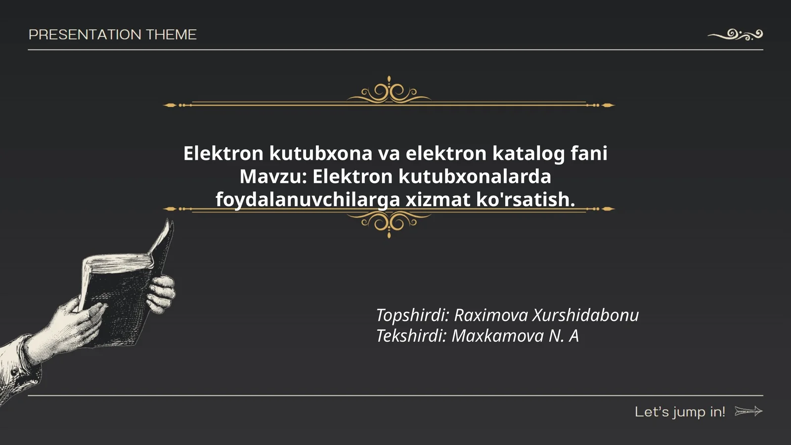 Elektron kutubxona va elektron katalog fani