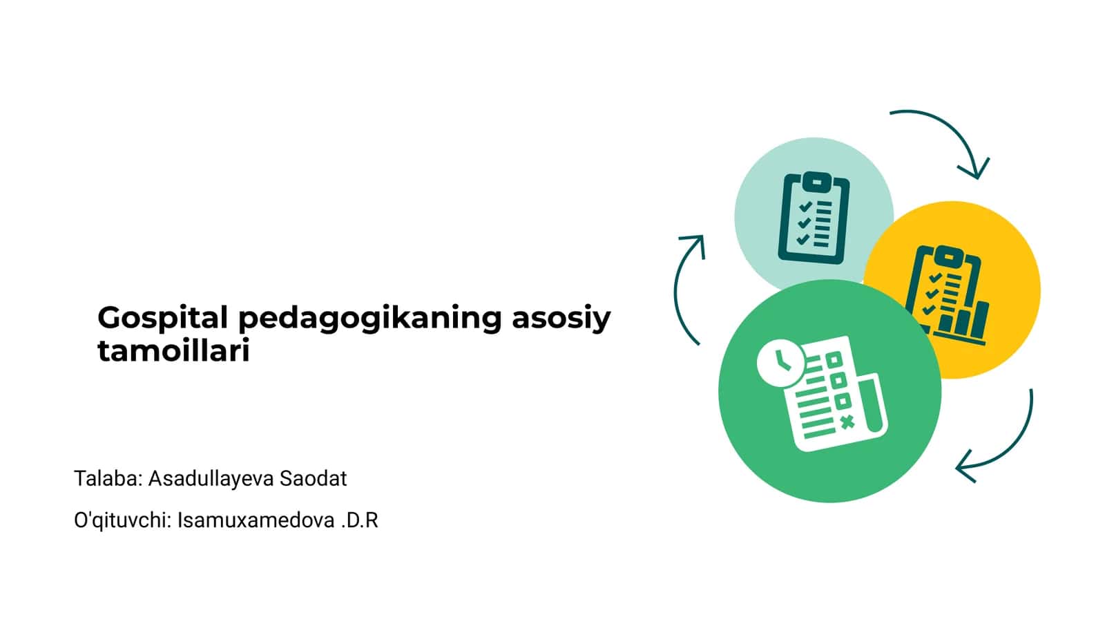 Gospital pedagogikaning asosiy tamoillari