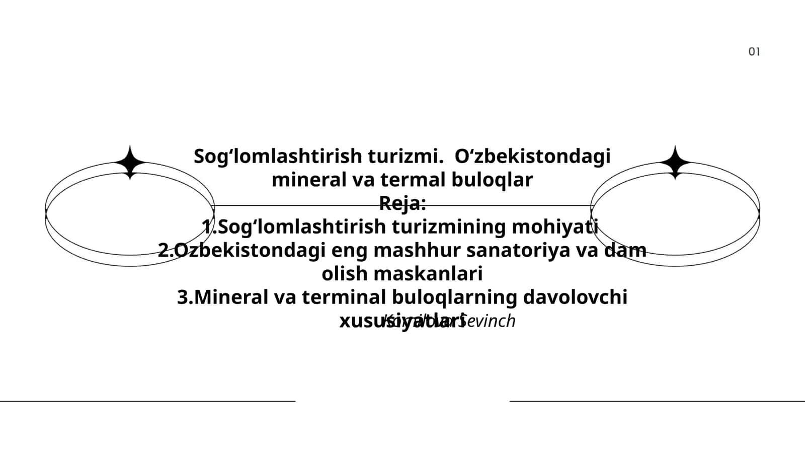Sogʻlomlashtirish turizmi. Oʻzbekistondagi mineral va termal buloqlar