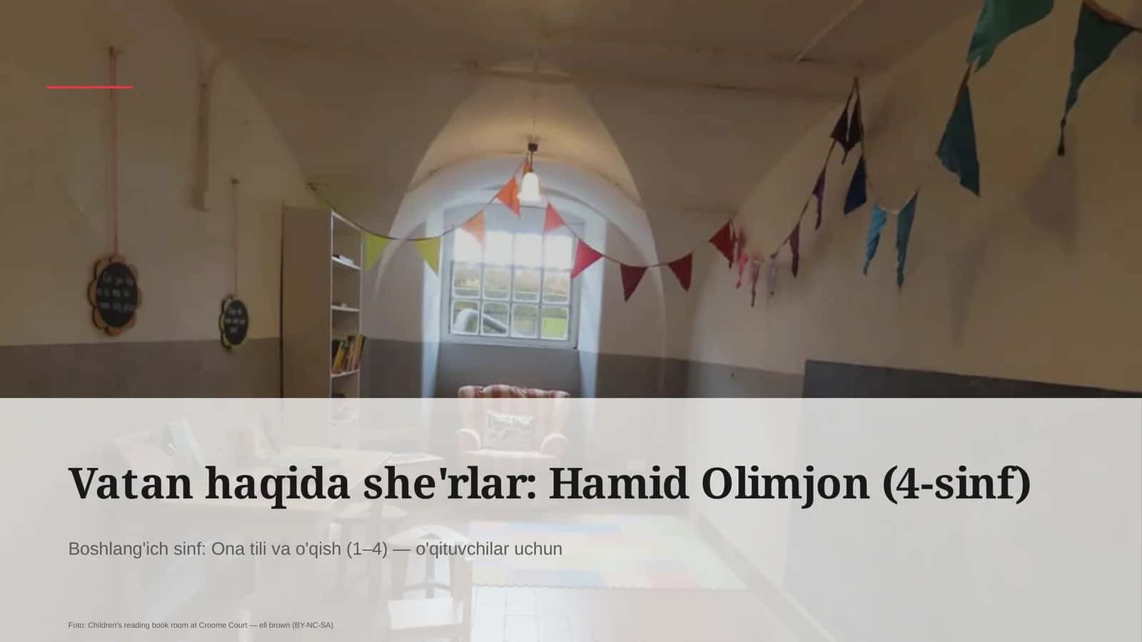 Boshlang'ich sinf: Ona tili va o'qish (1–4) — o'qituvchilar uchun