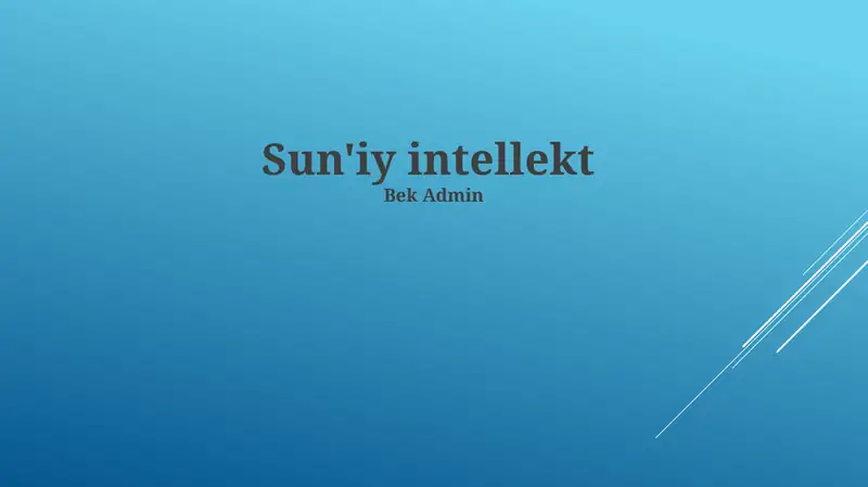 Sun'iy intellekt