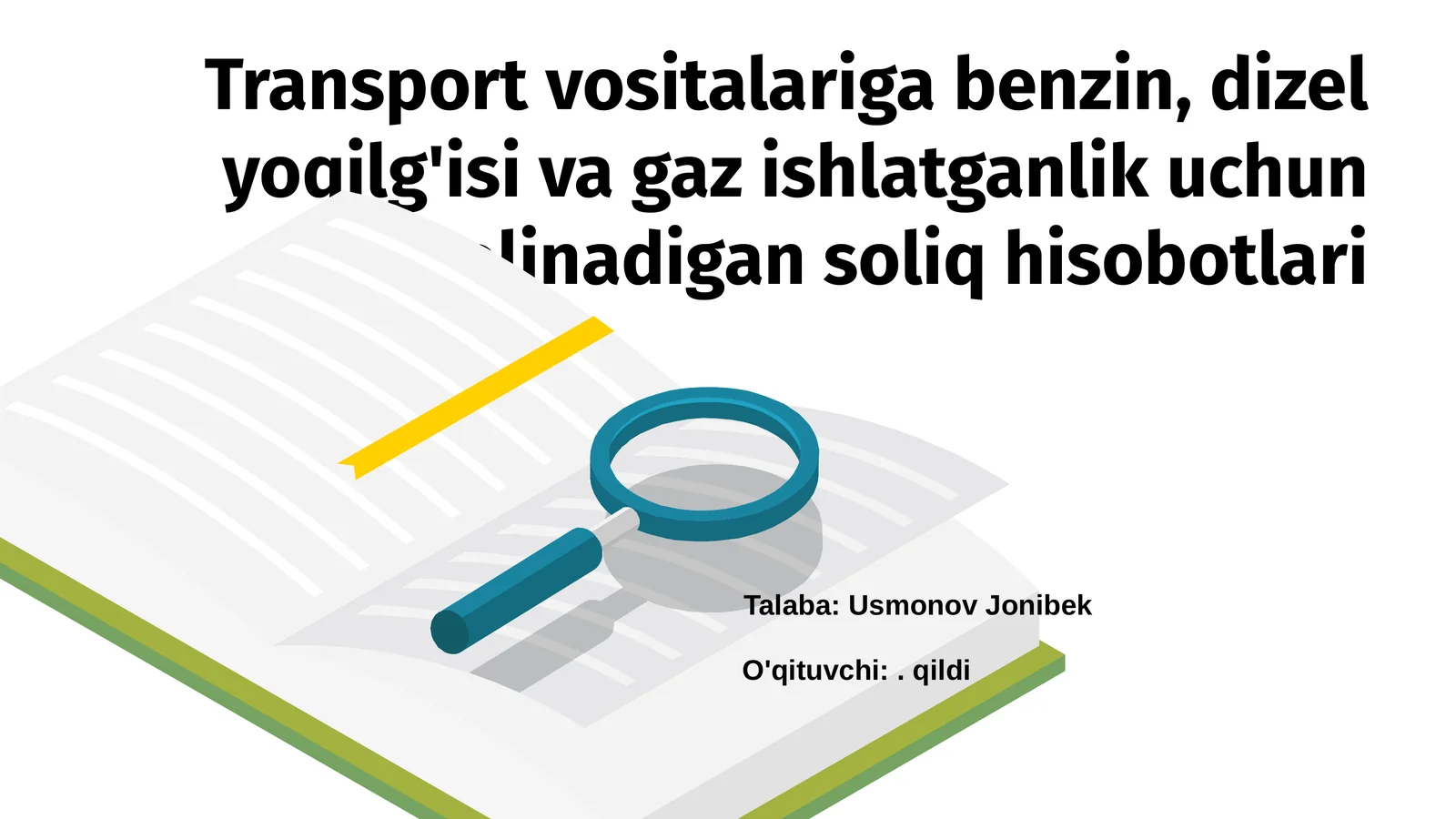 Soliq hisobotlari