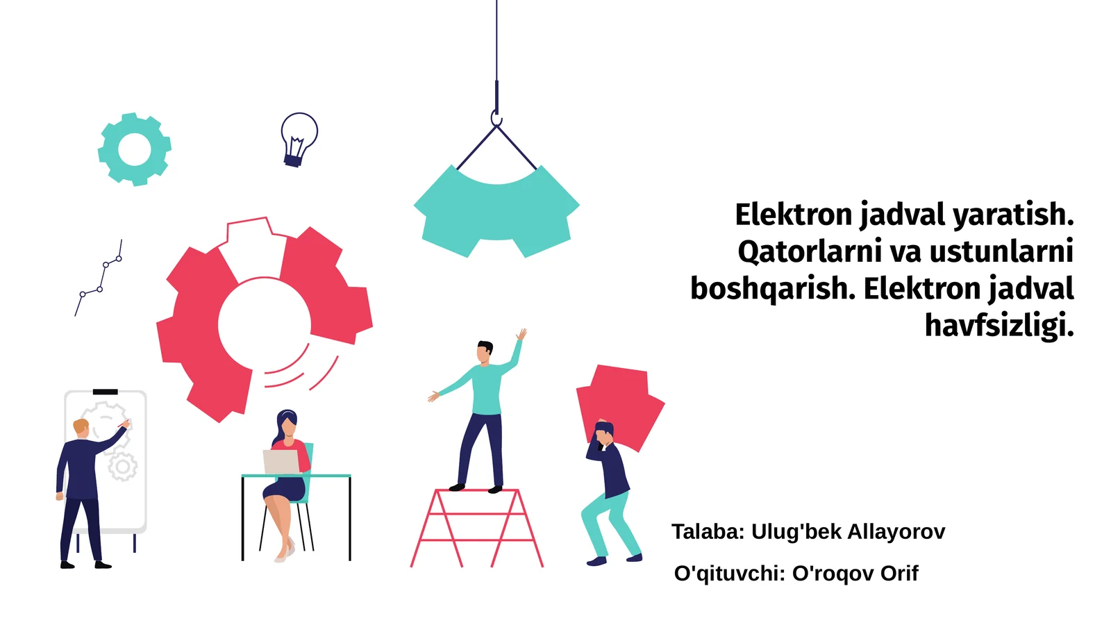 Elektron jadval yaratish
