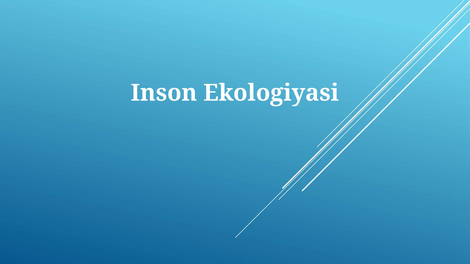 Inson Ekologiyasi