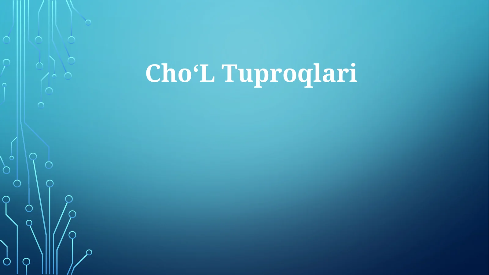ChoʻL Tuproqlari