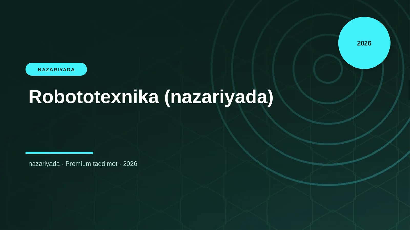 Robototexnika (nazariyada)