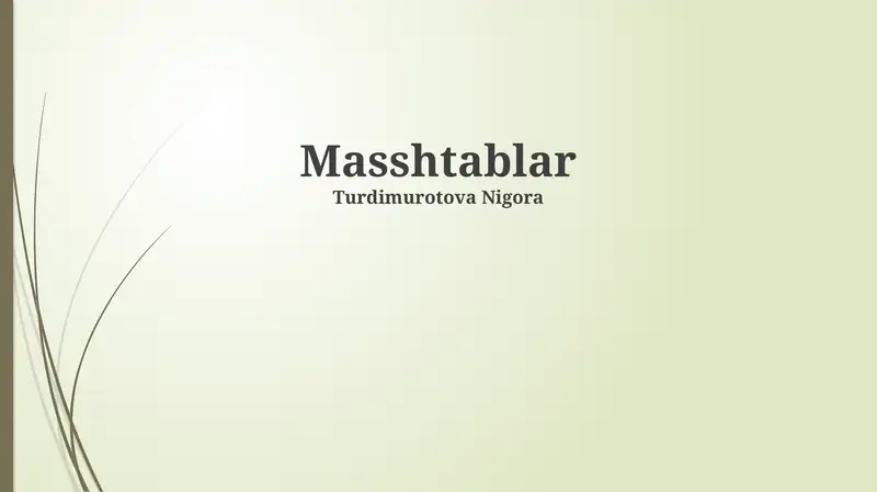 Masshtablar