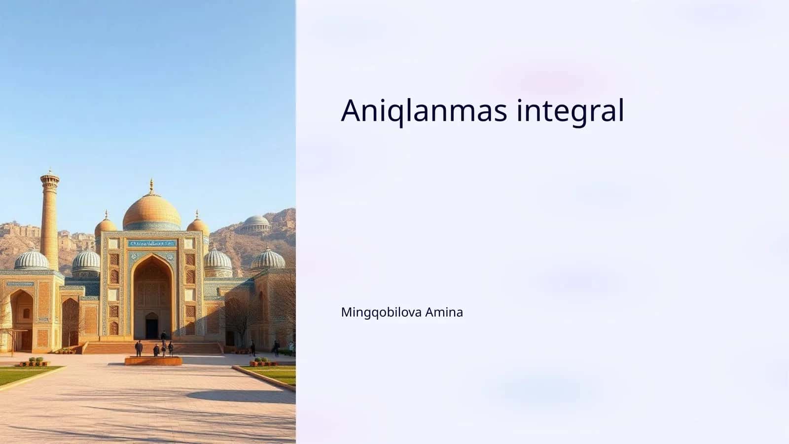 Aniqlanmas integral